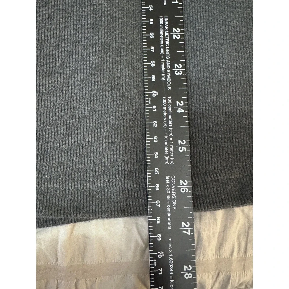 Blue Uomo Gray Quarter Zip Pullover Sweater‎ Elbow Patch Long Sleeve XL